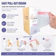 thumbnail image 3 of A*Homeist Heavy Duty 4-Gallon Drawstring Small Kitchen Household Trash Bags, 60 Bags, 3 of 6