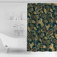 thumbnail image 2 of Paisley Shower Curtain, 60" x 72", Yellow Flowers Retro Abstract Floral Waterproof Bathroom Curtain Washable Shower Curtain Set with 12 Hooks, 2 of 6