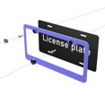 thumbnail image 6 of License Plate Frame With Screw Caps 2 Pack Car Plate Frame Front And Rear Rust-Proof Universal Car Tag Holder Lightpurple, 6 of 8