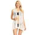 thumbnail image 4 of Cardigan Sans Manches Ouvert devant en Crochet pour Femmes, 4 of 5