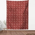 thumbnail image 4 of Ambesonne Flower Fabric by the Yard Upholstery, Far East Blossomed Flowers, 1 Yard, Burgundy Eggshell, 4 of 5