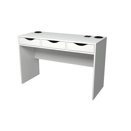 tvilum station desk with charging station and speakers white box 1