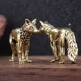 thumbnail image 7 of Brass Fox Mini Fox Figurine Tiny Brass Animal Figure Small Brass Metal Statue Ornament, 7 of 7