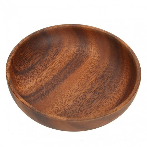Wooden Salad Bowl Snack Dish Fruit Food Soup Serving Bowls Tableware for Home Coffee Shop Teahouse Restaurant Use