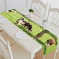 thumbnail image 1 of ABPHQTO Norman Blanco y Negro Vacas Pastando en Campo Verde Hierba Camino de Mesa Mantel Individual 40x180 cm, 1 of 1
