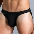 thumbnail image 2 of Afuyipoi Underpants for Men,Mesh Breathable Elastic Waist Quick Dry Athletic Briefs Black 3XL, 2 of 3