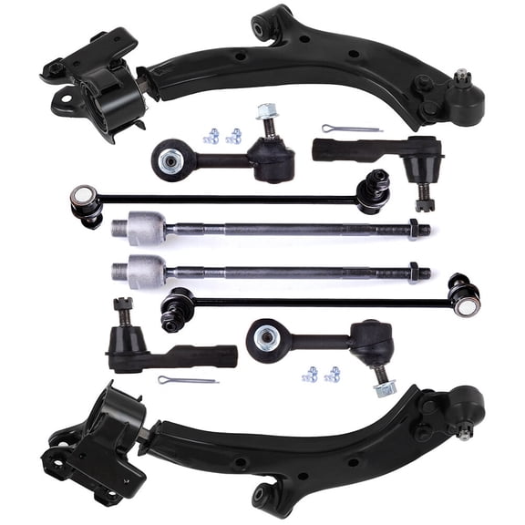 SCITOO 10pcs Suspension Kit Lower Control Arm w/ Ball Joint Inner Outer Tie Rod End Sway Bar Link Fit 2007-2011 For Honda CR-V