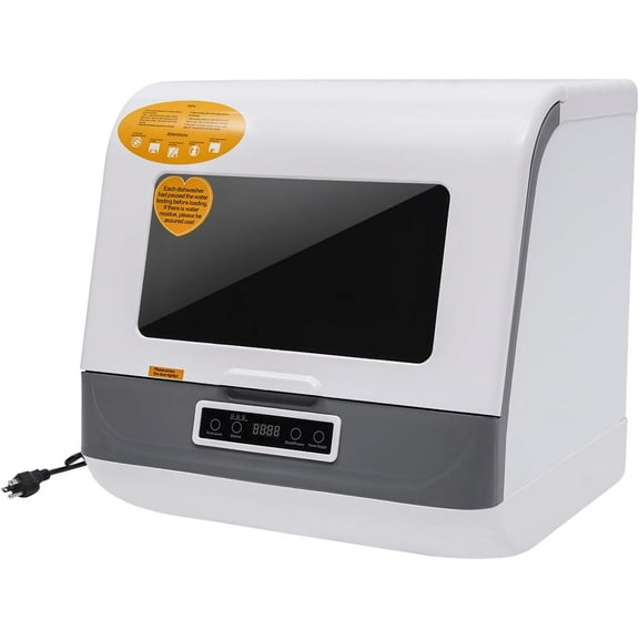 Countertop Dishwasher, 800W Countertop Compact Dishwashers, Automatic Portable Mini Dishwasher with Multiple Wash Programs & Bowl Basket for Apartments RVs