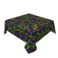 thumbnail image 2 of Wukai Neon Mardi Gras Waterproof Tablecloth for Kitchen Dining, Fits Square Tables for 2-4 Seats -54"x54", 2 of 7