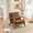 Brown, variant on Mid Century Accent Chair Modern Oak Chair with Pillow Upholstered Lounge Arm Chair, Solid Wood Frame and Soft Cushion, Reading Armchair for Bedroom Sunroom, Dark Gray