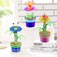 thumbnail image 3 of DIY Flower Craft Kit for Kids - 3 Pack Artificial Potted Flowers with Paint Set - Home Office Decoration - 31 Pcs, 3 of 9