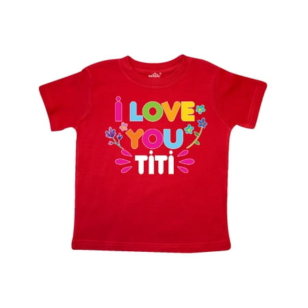 

Inktastic I Love You TIti with Flowers Gift Toddler Toddler Girl T-Shirt
