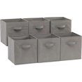 thumbnail image 1 of Foldable Fabric Organizer with Handles, 10.5 "x10.5 "x11", Pack of 6, Gray, 1 of 4