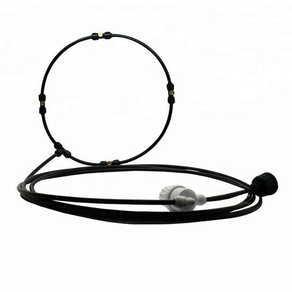 Outdoor Misting Fan Kit Spray Ring With Nozzles, Easy Install Patio Cooling System Water Saving Strong Mist Temperature Drop, Fan Mister Kit for backyard garden outdoor cooling summer use
