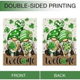 thumbnail image 3 of Welcome St. Patrick''s Day Gnome Garden Flag Double Sided, Green Shamrock Clover Polka Dot Decorative Yard Outdoor Home Small Decor, Gold Horseshoe Irish Holiday Vintage Outside Decoration 12.5x18, 3 of 6