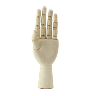 7 Wood Art Mannequin Hand Model Flexible Moveable Fingers Manikin Hand  Figure, Left Hand 