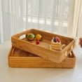 thumbnail image 3 of Élégant Plateau en Rotin Fait à la Main, Grande Capacité pour les Fruits, les Desserts et les Collations, Design Artistique Traditionnel, Matériau Durable et Respectueux de l'Environnement, 3 of 8