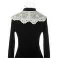 thumbnail image 3 of INSPIRE CHIC Detachable Fake Collar, Lace Embroidery Knit Little Shawl False Peter Pan Collar for Blouse, 3 of 5