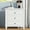 White, variant on 3-Drawer End Telephone Table | Ideal for Bedroom Use | Iron Handles and Ball Slide Bars | Keep Your Space Tidy