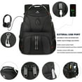thumbnail image 3 of Matein Laptop Backpack for Men, 45L Water Resistant Travel Backpacks with USB Port Fits for 17 inch Notebook, Black, 3 of 9