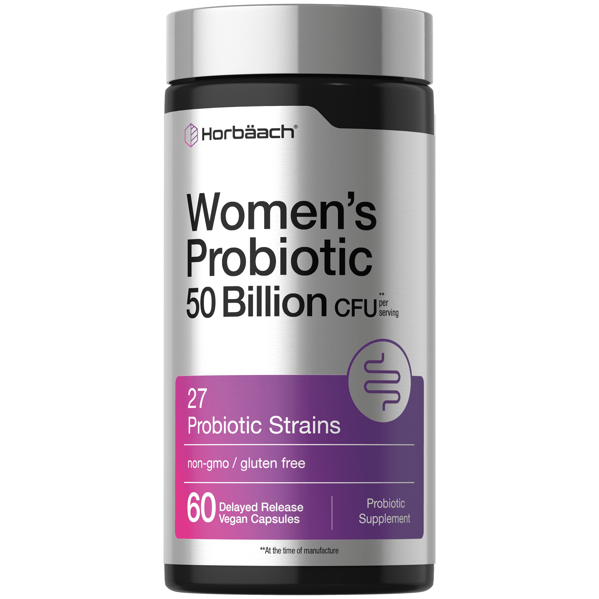 Women's Probiotic 50 Billion CFU | 60 Capsules | 27 Probiotic Strains with Prebiotic | by Horbäach