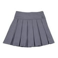 thumbnail image 4 of Bienzoe Girl's Stretchy Pleated Adjust Waist School Uniforms Skirt Grey 6, 4 of 4