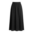 thumbnail image 7 of Maxi Flowy Skirts for Women Summer Elastic High Waisted Dressy Casual Ruffle Asymmetrical Hem Long Linen Wrap Skirt, 7 of 7