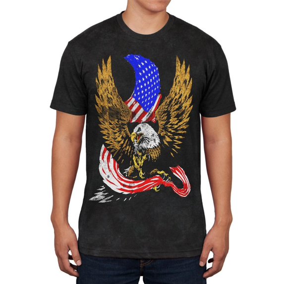 4th of July Screaming Bald Eagle of Freedom Mens Soft T Shirt