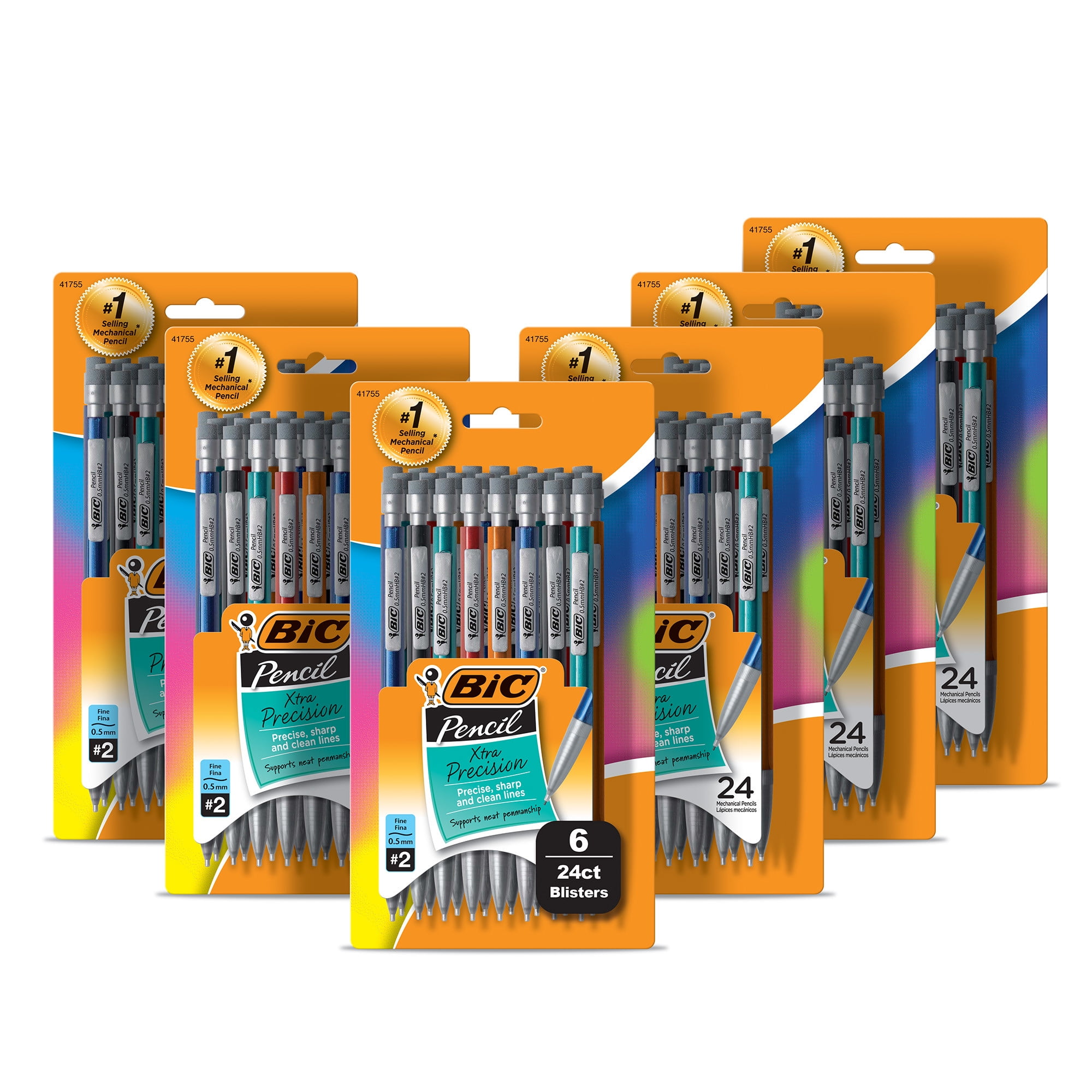 BIC XtraPrecision Mechanical Pencils with Erasers, Fine Point (0.5mm