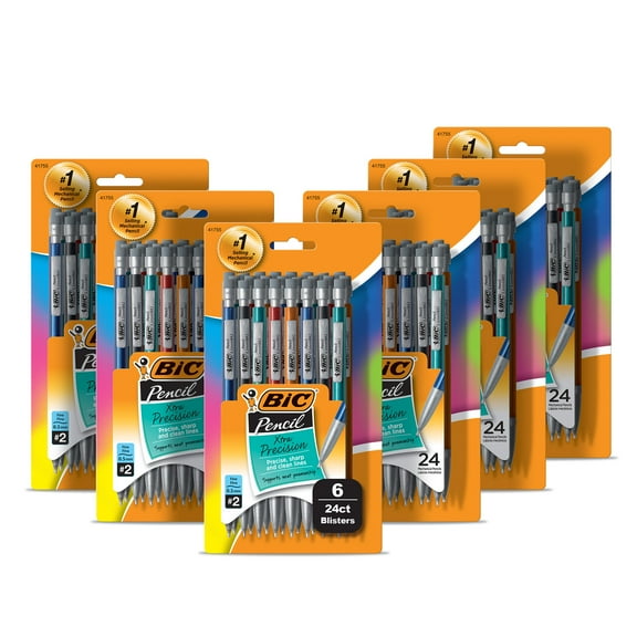 BIC Xtra-Precision Mechanical Pencils, Fine Point 0.5mm, Six Packs, 144 Pencils