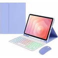 thumbnail image 1 of Funda con Teclado Retroiluminado Arcoíris para Samsung Tab S11 11" (SM-X730/SM-X736B) - Morado, 1 of 5