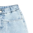 thumbnail image 4 of ATOGUTA Girls' Casual Denim Shorts Cute Summer Trendy Fashion Jean Shorts High Waist Straight Leg Clothes Jorts Size 5T-15, Blue, 4 of 4