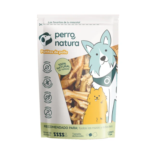 Premios - Patitas de pollo - Perro Natura - 12 pz - 100% natural