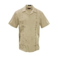 thumbnail image 1 of Gravity Threads Mens Guayabera Summer Shirt - Khaki - Medium, 1 of 2