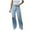 Blue, variant on YOTMKGDO Womens Trousers Flare Denim Hole Waist Jeans Pants Ripped Women High Distressed Women's Jeans Womens Jeans Slacks for Women Blue L