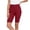 #08 Wine 【Mix & Match: Stock Up on Your Favorite Colors】, variant on Women's Soft Solid Elastic Waist Casual Short Pants, Comfy Travel Shorts with Functional Pockets, Lightweight Polyester Blend for Walking, Running Errands, Sightseeing, | TruBelle,Army Green L