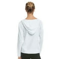 thumbnail image 4 of Women's Zip Up Cotton Light Hoodie Jacket (S,White), 4 of 4