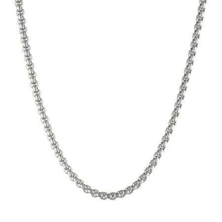 The SEO - Stainless Steel Round Box Chain Necklace - 24 Inches