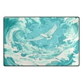 thumbnail image 2 of Seagulls and Waves Soft Polyester Area Rug 31''x20'', Non Slip, Memory Foam, Water Absorbent, 2 of 7