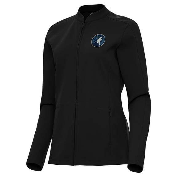 Women's Antigua  Black Minnesota Timberwolves Regard Full-Zip Jacket