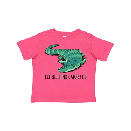 

Inktastic Funny Let Sleeping Gators Lie Green Alligator Design Gift Toddler Boy or Toddler Girl T-Shirt