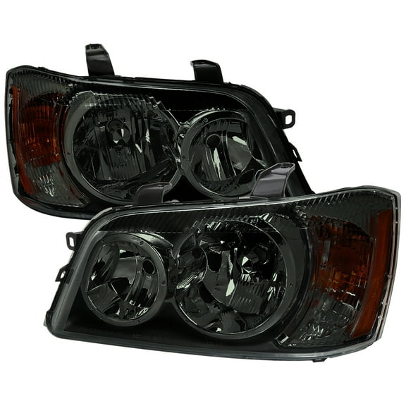 Spec-D Tuning Smoke Headlights Compatible with 2001-2003 Toyota Highlander , Left   Right Pair Headlamps Assembly