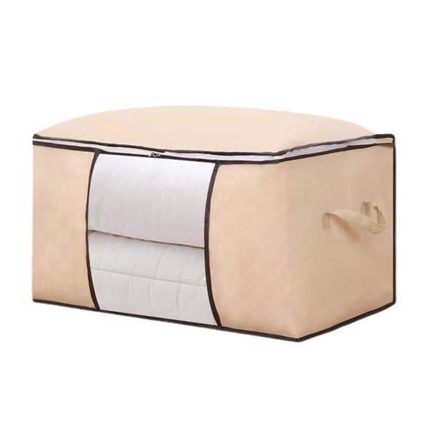 PAVEOS Organizador de armario resistente con asas reforzadas, bolsas de almacenamiento extra grandes para ropa, bolso de mano con doble cremallera para ahorrar espacio, bolsas de almacenamiento de