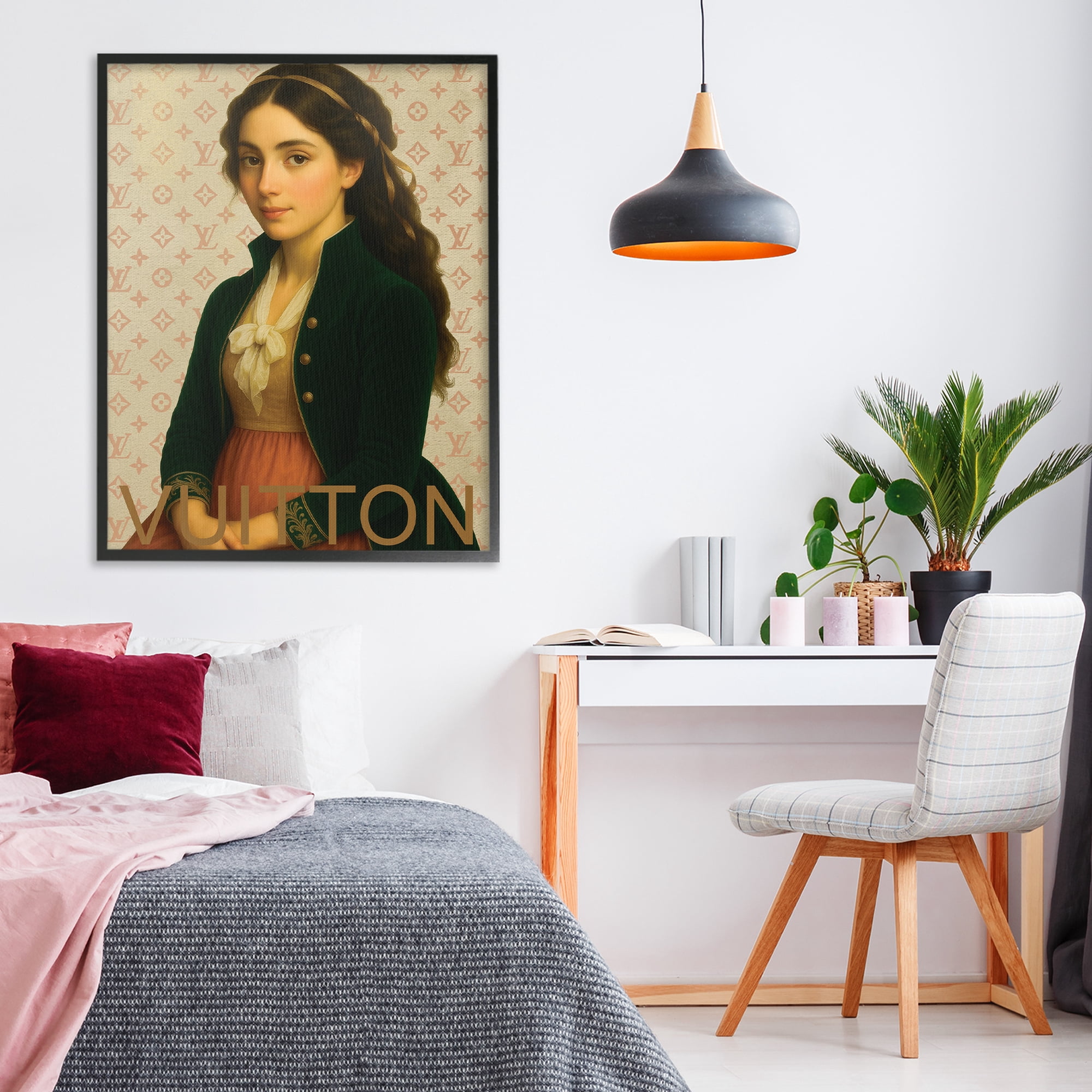Stupell Industries Glam Gentlewoman in Spring Black Framed Giclee Art, design by Grotto Studios