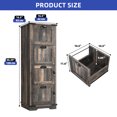 thumbnail image 6 of ModFusion 4-Drawer File Cabinet, Lock, Adjustable Document Divider, File Storage, Tall Wooden Organizer, Rustic Charcoal Oak Gray, 6 of 10
