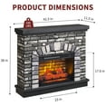thumbnail image 3 of SinCiDo Electric Fireplace with Mantel for 42" TV Stand, Floor Standing Electric Indoor Fireplace, 3 of 7
