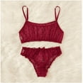 thumbnail image 2 of Ropa interior sexy de estilo europeo y americano de malla con volantes y puntos transparentes, lencería sexy de dos piezas, 2 of 5