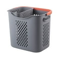 thumbnail image 4 of Laundry Basket with Handles Container Breathable Simple Laundry Hamper for Gray S and L, 4 of 9