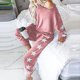 thumbnail image 2 of Pantalones de manga larga estampados sueltos de moda para mujer, traje informal de dos piezas Wmkox8yi bvn2448, 2 of 5