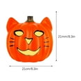 thumbnail image 2 of Halloween Decorations Pumpkin Light, Resin Hollow Out Pumpkin Cat Head Lantern - Halloween Table Decor Ornaments Gifts, 2 of 5